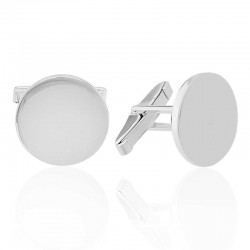 Gümüş Yuvarlak Kol Düğmesi Gümüş Yuvarlak Kol Düğmesi