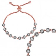 Gümüş Rose Elmas Montür Bayan Asansörlü Bileklik Gümüş Rose Elmas Montür Bayan Asansörlü Bileklik