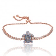 Gümüş Rose Asansörlü Kaplumbağa Bayan Bileklik Gümüş Rose Asansörlü Kaplumbağa Bayan Bileklik