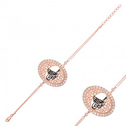 Gümüş Rose Tuğralı Bayan Bileklik Gümüş Rose Tuğralı Bayan Bileklik