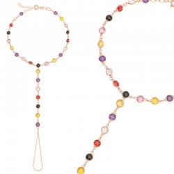 Gümüş Rose Renkli Taşlı Şahmeran Gümüş Rose Renkli Taşlı Şahmeran