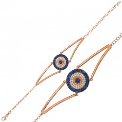 Gümüş Rose Nazar Bayan Bileklik Gümüş Rose Nazar Bayan Bileklik