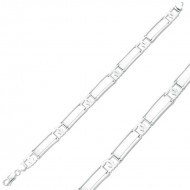 Gümüş Çift Çizgili Erkek Bileklik Gümüş Çift Çizgili Erkek Bileklik