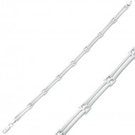 Gümüş İki Sıra Erkek Bileklik Gümüş İki Sıra Erkek Bileklik