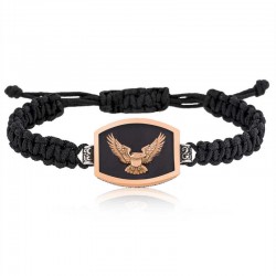 Gümüş Kartal Makrome Erkek Bileklik Gümüş Kartal Makrome Erkek Bileklik