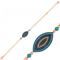 Gümüş Rose Nazar Bayan Bileklik Gümüş Rose Nazar Bayan Bileklik