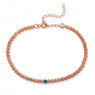 Gümüş Rose Nazarlı Dorica Bayan Bileklik Gümüş Rose Nazarlı Dorica Bayan Bileklik