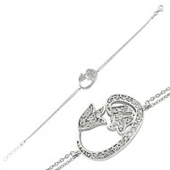 Gümüş Lale Vav Bayan Bileklik Gümüş Lale Vav Bayan Bileklik