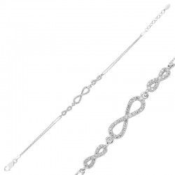 Gümüş Üç Sonsuzluk Bayan Bileklik