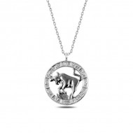 Gümüş Boğa Burcu Kolye Gümüş Boğa Burcu Kolye