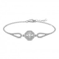 Gümüş Baget Taşlı Bileklik Gümüş Baget Taşlı Bileklik