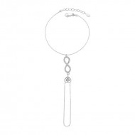 Gümüş Kalp Sonsuzluk Şahmeran Bileklik