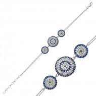 Gümüş Nazar Bayan Bileklik Gümüş Nazar Bayan Bileklik