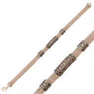 Gümüş Rose Taşlı File Bayan Bileklik Gümüş Rose Taşlı File Bayan Bileklik