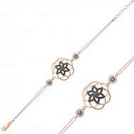 Gümüş Rose Yaşam Çiçeği Bayan Bileklik Gümüş Rose Yaşam Çiçeği Bayan Bileklik