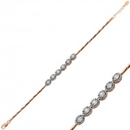 Gümüş Rose Elmas Montür Bayan Bileklik Gümüş Rose Elmas Montür Bayan Bileklik