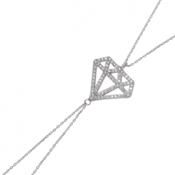 Gümüş Elmas Model Şahmeran Bileklik Gümüş Elmas Model Şahmeran Bileklik