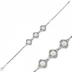 Gümüş İnci Bayan Bileklik Gümüş İnci Bayan Bileklik