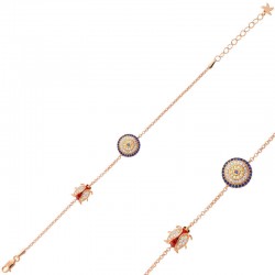 Gümüş Rose Nazarlı Uğur Böceği Bayan Bileklik Gümüş Rose Nazarlı Uğur Böceği Bayan Bileklik