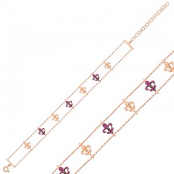 Gümüş Rose Çiçek Desenli Bayan Bileklik Gümüş Rose Çiçek Desenli Bayan Bileklik