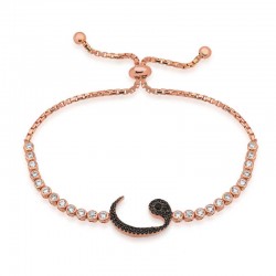 Gümüş Rose Vav Asansör Bayan Bileklik Gümüş Rose Vav Asansör Bayan Bileklik