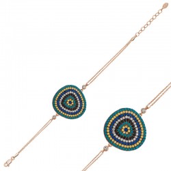 Gümüş Rose Damla Nazar Bayan Bileklik Gümüş Rose Damla Nazar Bayan Bileklik