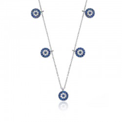 Gümüş Nazarlı Şans Bayan Kolye Gümüş Nazarlı Şans Bayan Kolye