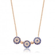 Gümüş Nazarlı Bayan Kolye Gümüş Nazarlı Bayan Kolye