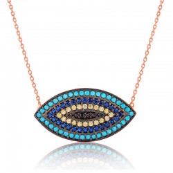 Gümüş Nazar Bayan Kolye Gümüş Nazar Bayan Kolye