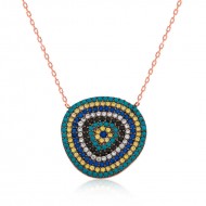 Gümüş Nazar Bayan Kolye Gümüş Nazar Bayan Kolye