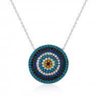 Gümüş Nazar Bayan Kolye Gümüş Nazar Bayan Kolye