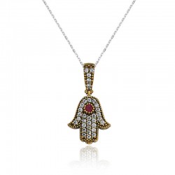 Gümüş Fatma Eli Otantik Bayan Kolye Gümüş Fatma Eli Otantik Bayan Kolye