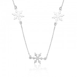 Gümüş Kar Tanesi Bayan Kolye