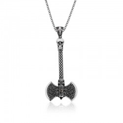 Gümüş Balta Erkek Kolye