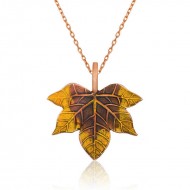 Gümüş Çınar Yaprağı Bayan Kolye Gümüş Çınar Yaprağı Bayan Kolye