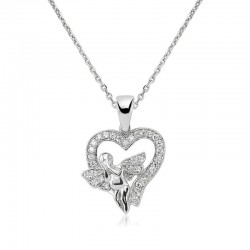 Gümüş Melek Kalp Bayan Kolye Gümüş Melek Kalp Bayan Kolye