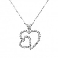 Gümüş Kalpli Bayan Kolye Gümüş Kalpli Bayan Kolye