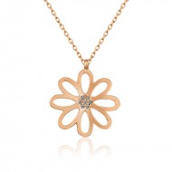 Gümüş Rose Çiçek Bayan Kolye Gümüş Rose Çiçek Bayan Kolye