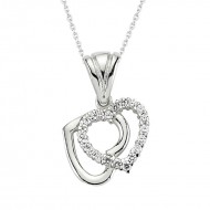 Gümüş Çift Kalpli Bayan Kolye Gümüş Çift Kalpli Bayan Kolye