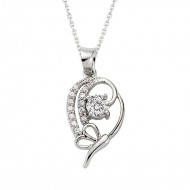 Gümüş Kalpli Bayan Kolye Gümüş Kalpli Bayan Kolye