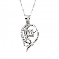 Gümüş Kalpli Bayan Kolye Gümüş Kalpli Bayan Kolye