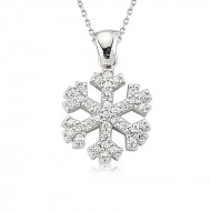 Gümüş Kar Tanesi Bayan Kolye