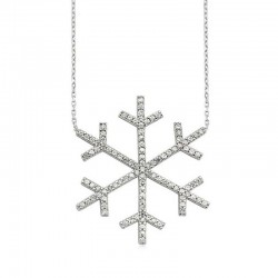 Gümüş Kar Tanesi Bayan Kolye Gümüş Kar Tanesi Bayan Kolye
