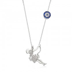 Gümüş Nazarlı Salıncaklı Kız Bayan Kolye Gümüş Nazarlı Salıncaklı Kız Bayan Kolye