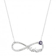 Gümüş Aşkım Sonsuzluk Bayan Kolye Gümüş Aşkım Sonsuzluk Bayan Kolye