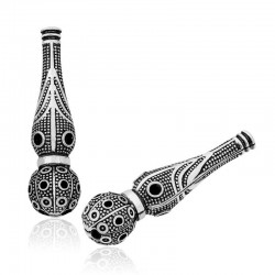 Gümüş Nokta İşlemeli Desenli Tesbih İmamesi Gümüş Nokta İşlemeli Desenli Tesbih İmamesi