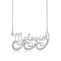 Gümüş Meleğim Yazılı Kalpli Bayan Kolye Gümüş Meleğim Yazılı Kalpli Bayan Kolye