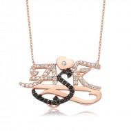 Gümüş Aşk Yazılı Bayan Kolye Gümüş Aşk Yazılı Bayan Kolye