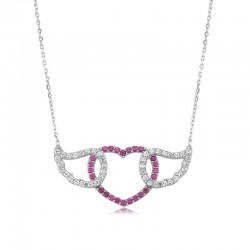 Gümüş Kanatlı Kalp Bayan Kolye Gümüş Kanatlı Kalp Bayan Kolye