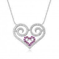 Gümüş Kalpli Bayan Kolye Gümüş Kalpli Bayan Kolye